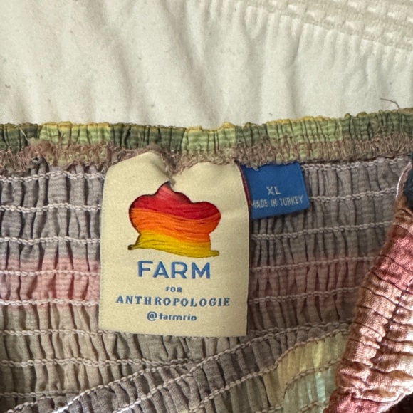 Colorful Plaid  On or Off-Shoulder Women's Farm Rio Top - Picture 2 of 6